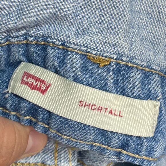 5 for $25🔥Levi's Shortall Denim Overalls XS (5/6) - Picture 5 of 8